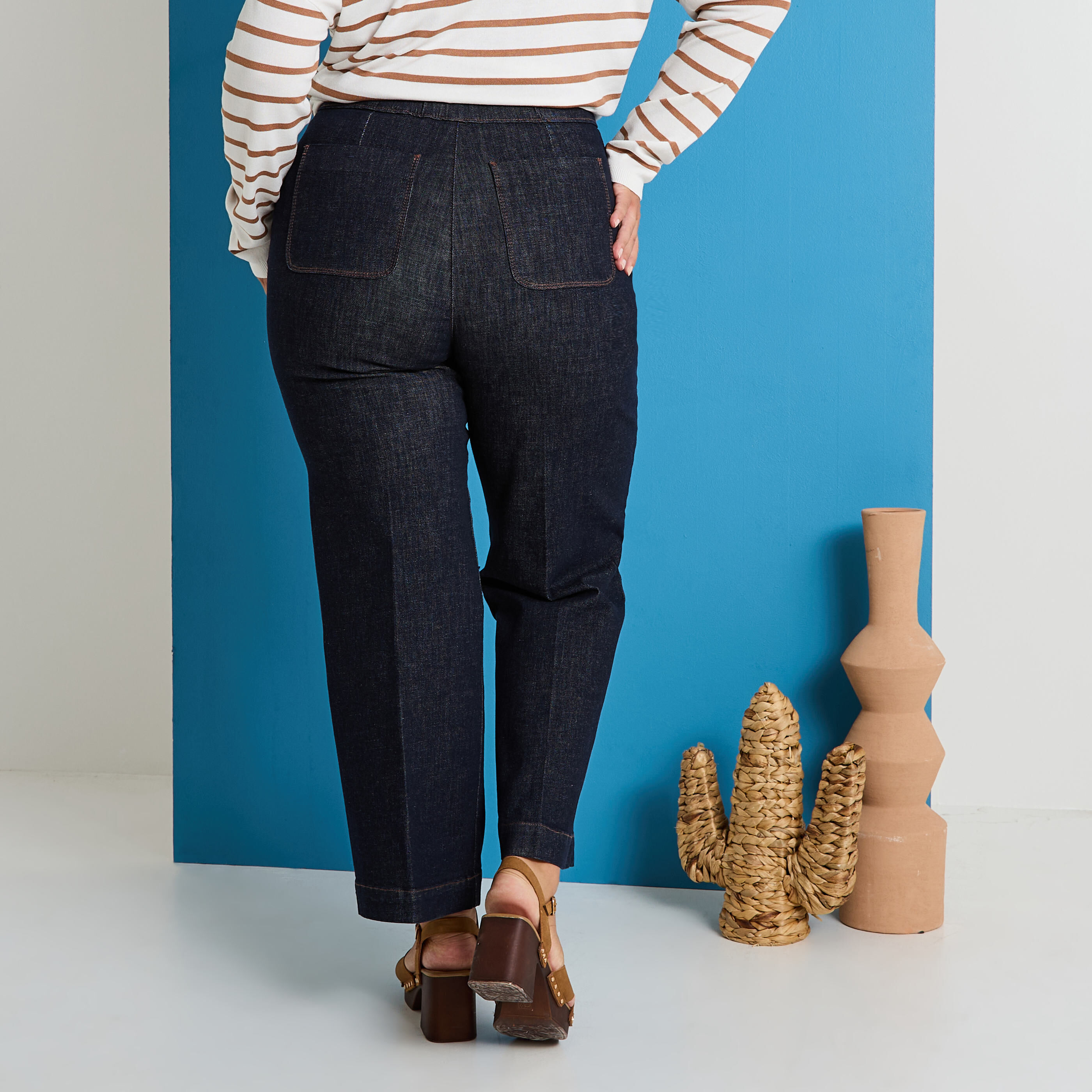 Jean flare POMPON F02 femme