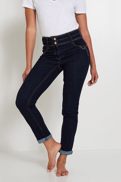 Jean raccourci taille haute HANOI femme