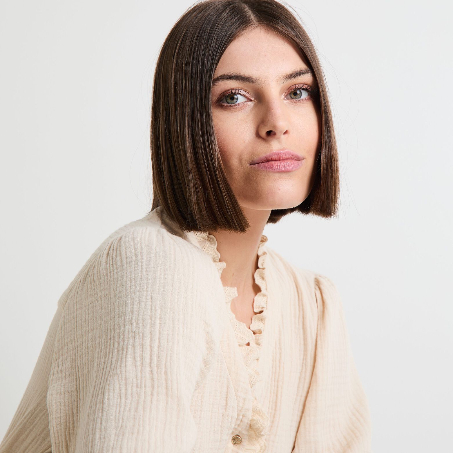 Chemise en gaze de coton femme
