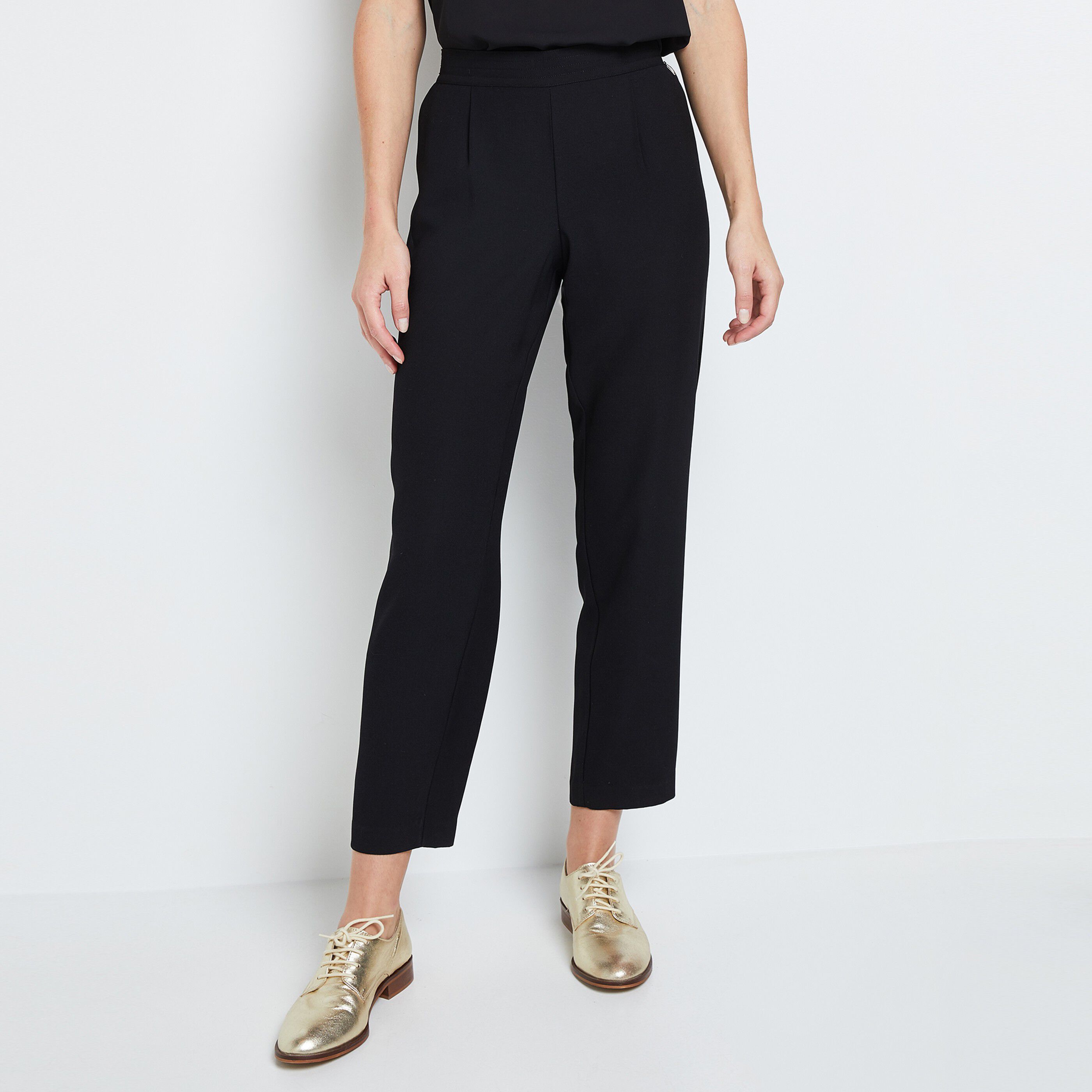 Pantalon femme shop fluide noir