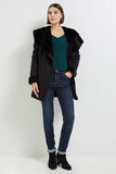 Manteau effet peau lainée femme