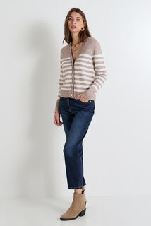 Gilet rayé femme