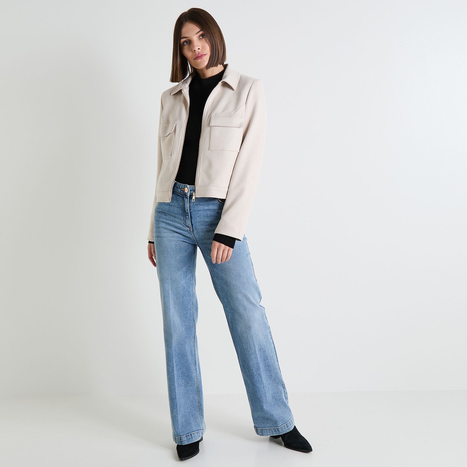 Blouson suédine femme