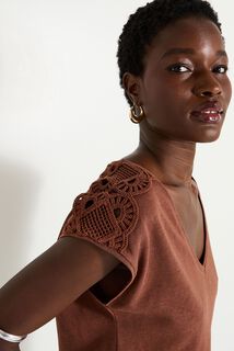 T-shirt col V femme