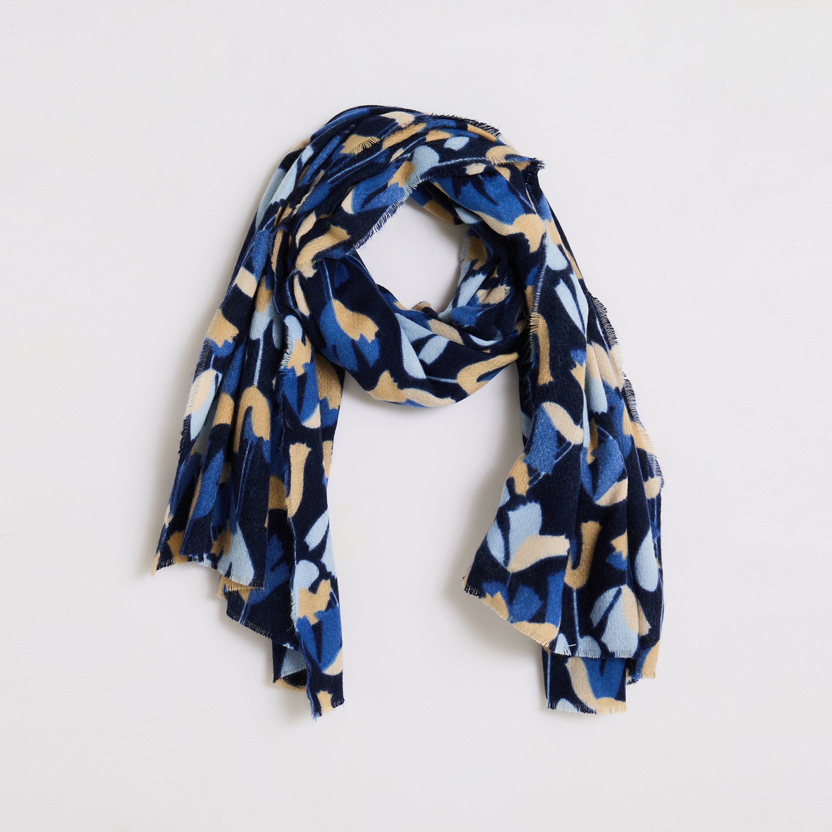 Echarpe motif p&eacute;tales femme