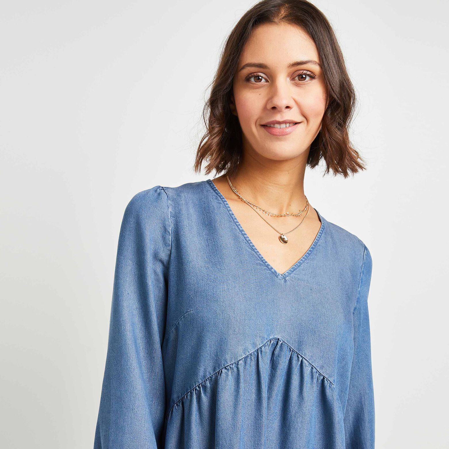 Robe volantée femme