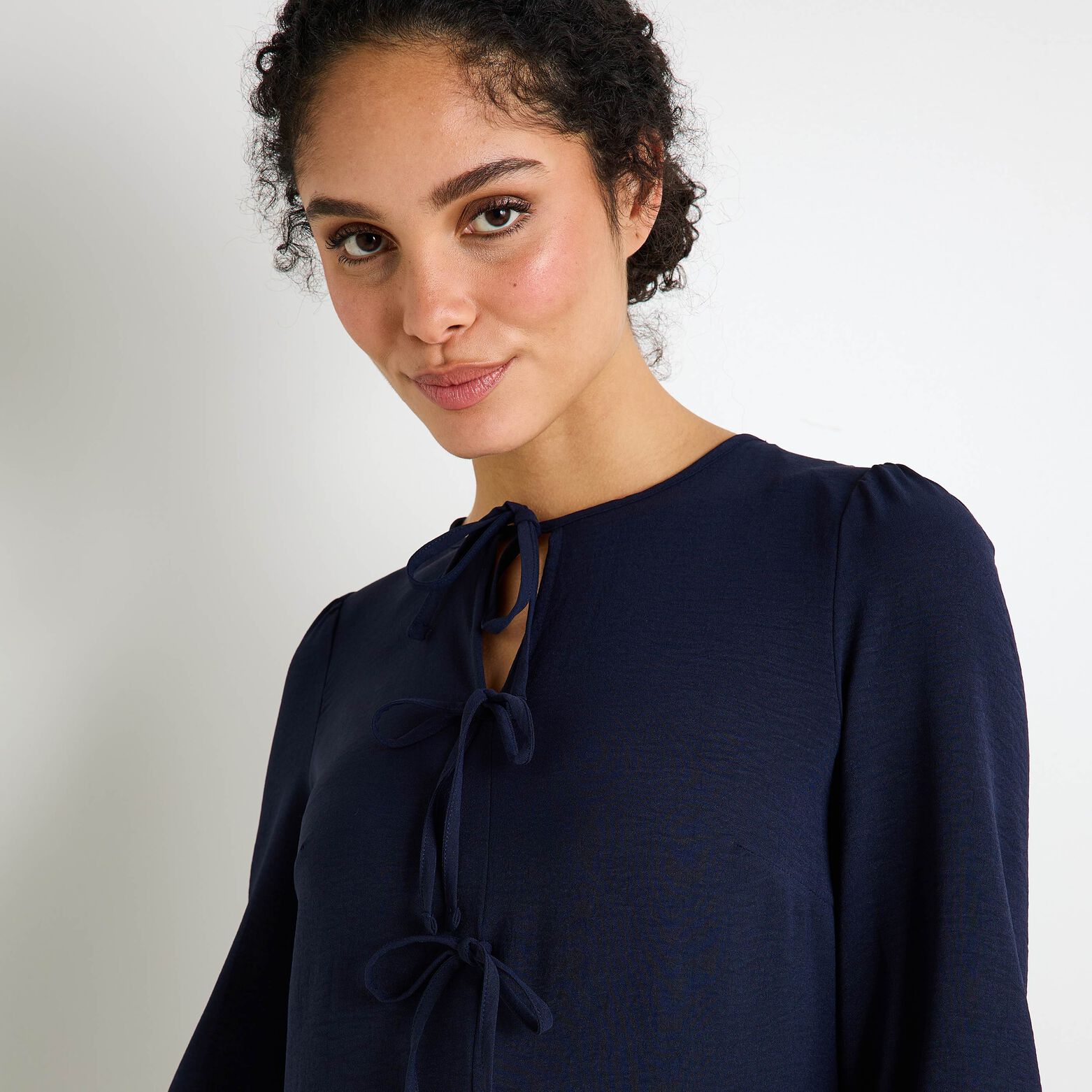 Robe col rond femme