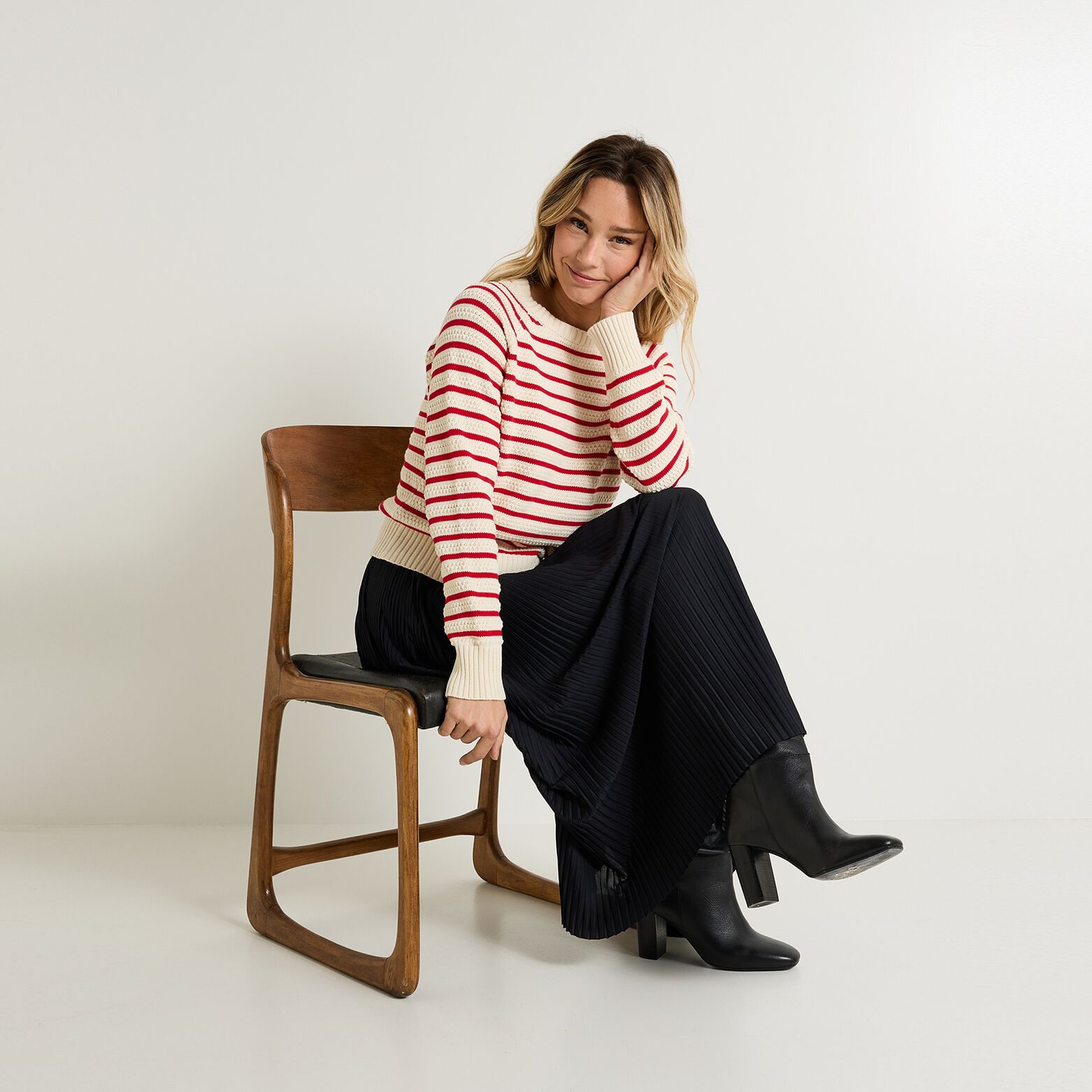 Pull col rond femme