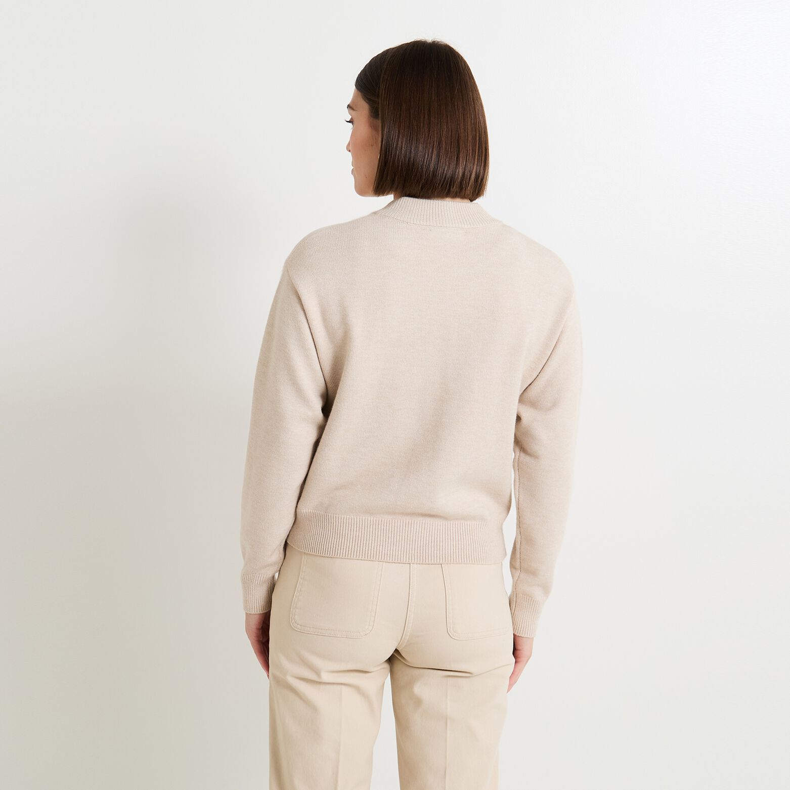 Gilet col rond femme