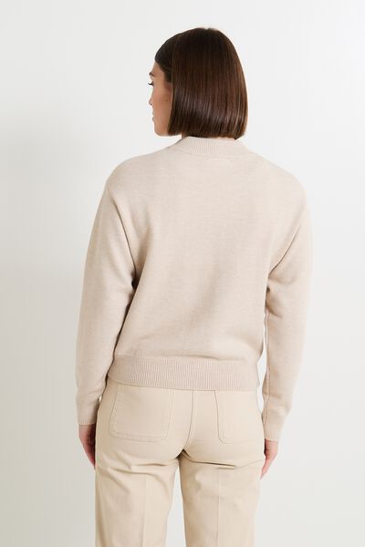 Gilet col rond femme