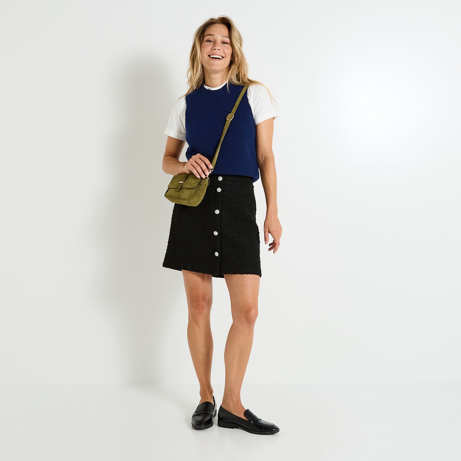 Jupe courte tweed 