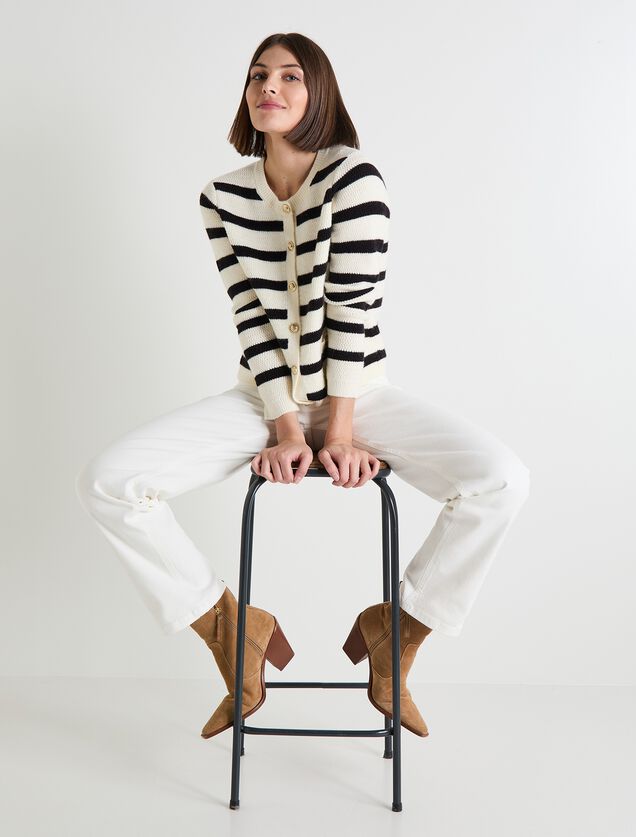 Gilet rayé femme