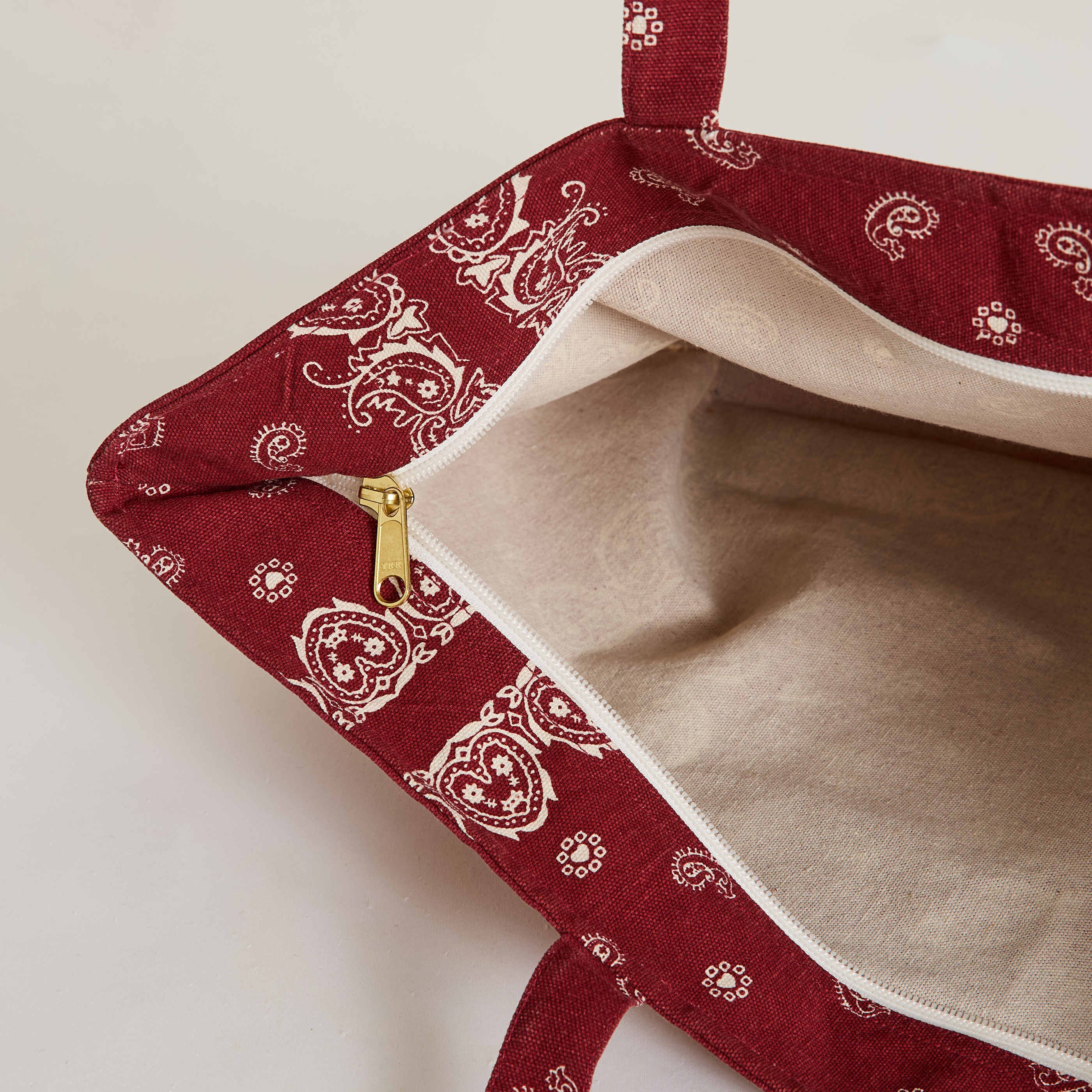 Tote bag zipp&eacute; imprim&eacute; femme