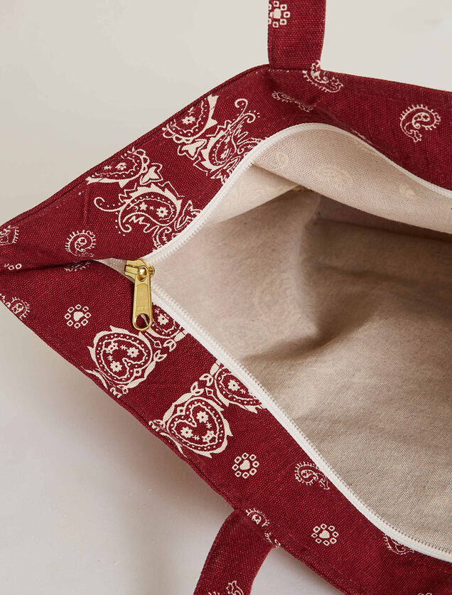 Tote bag zippé imprimé femme