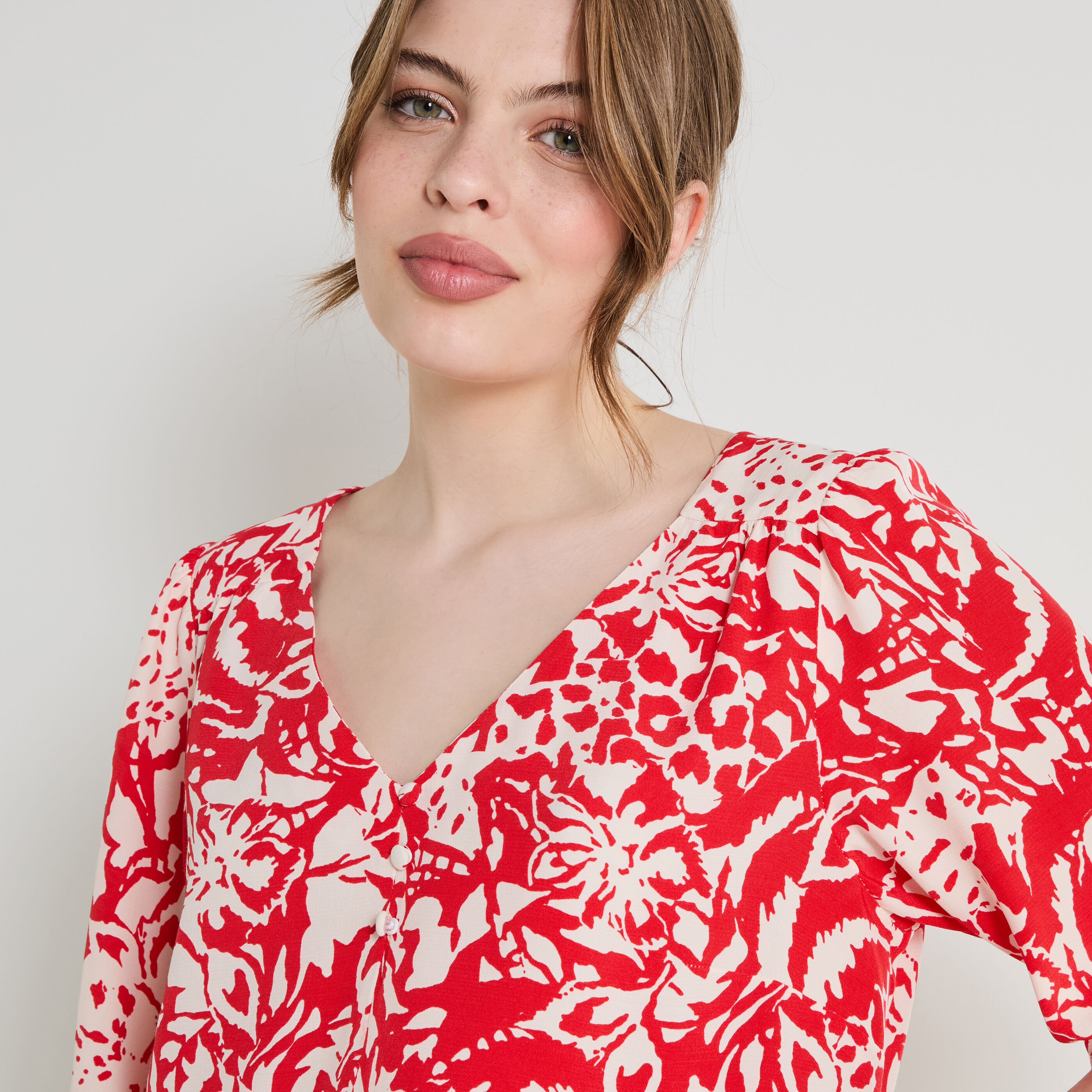 Blouse imprim&eacute;e femme