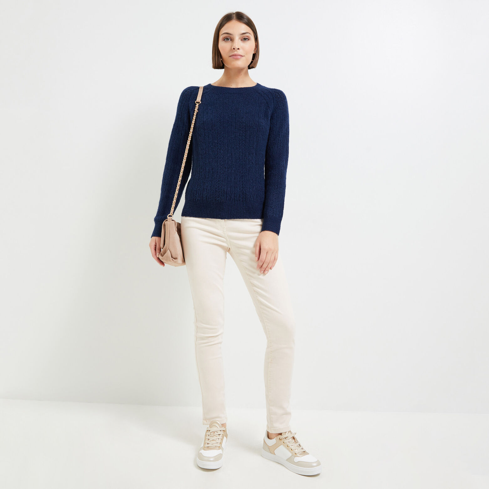 Pull tricot fantaisie femme