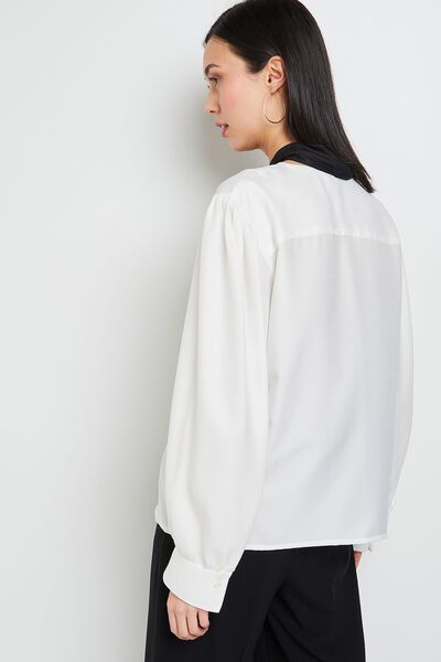 Chemise col lavallière femme