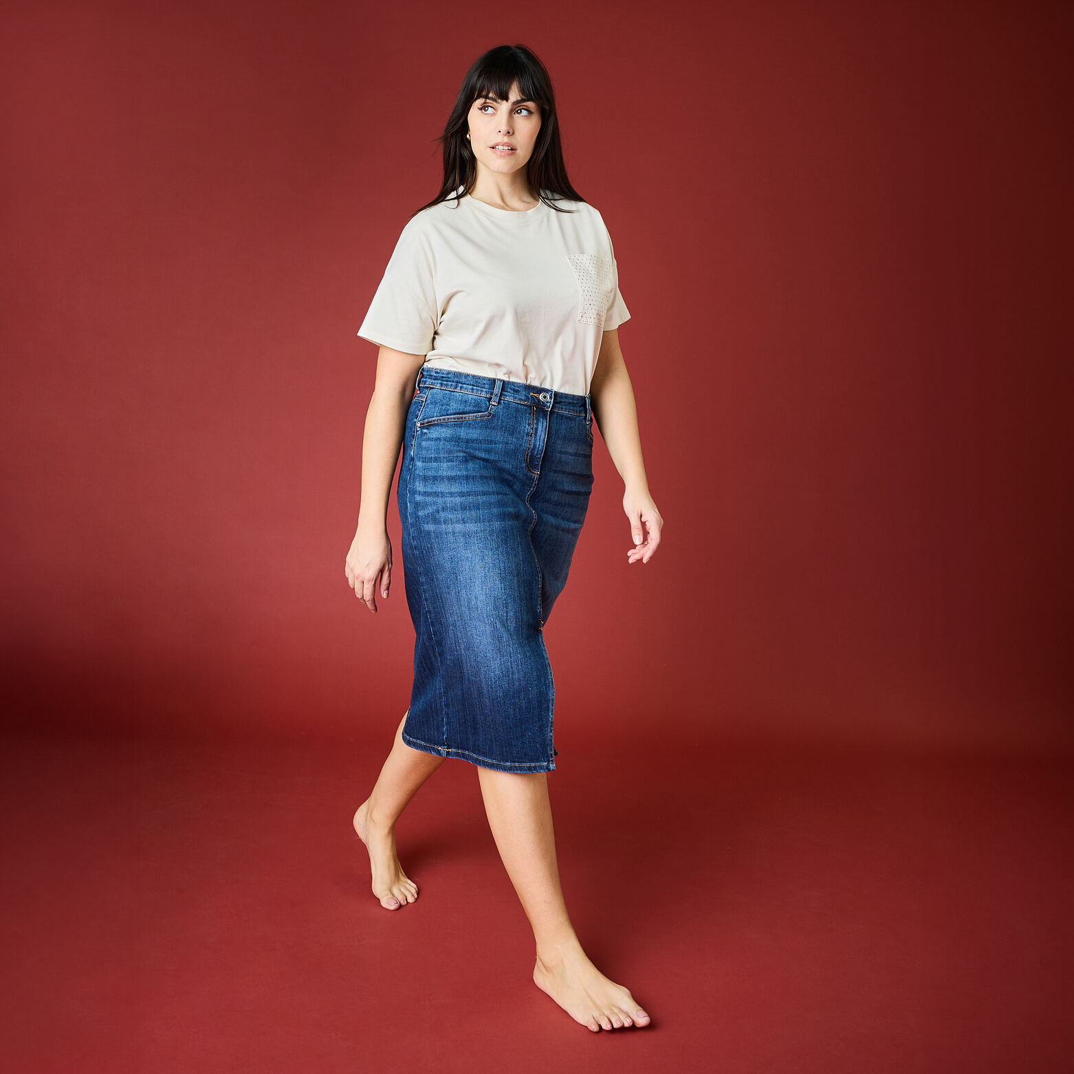Jupe en jean femme
