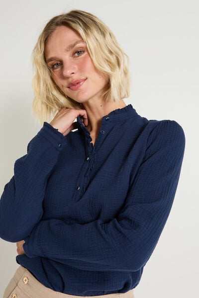 Blouse en gaze de coton femme