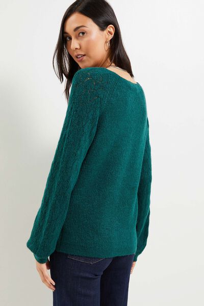 Pull maille ajourée femme