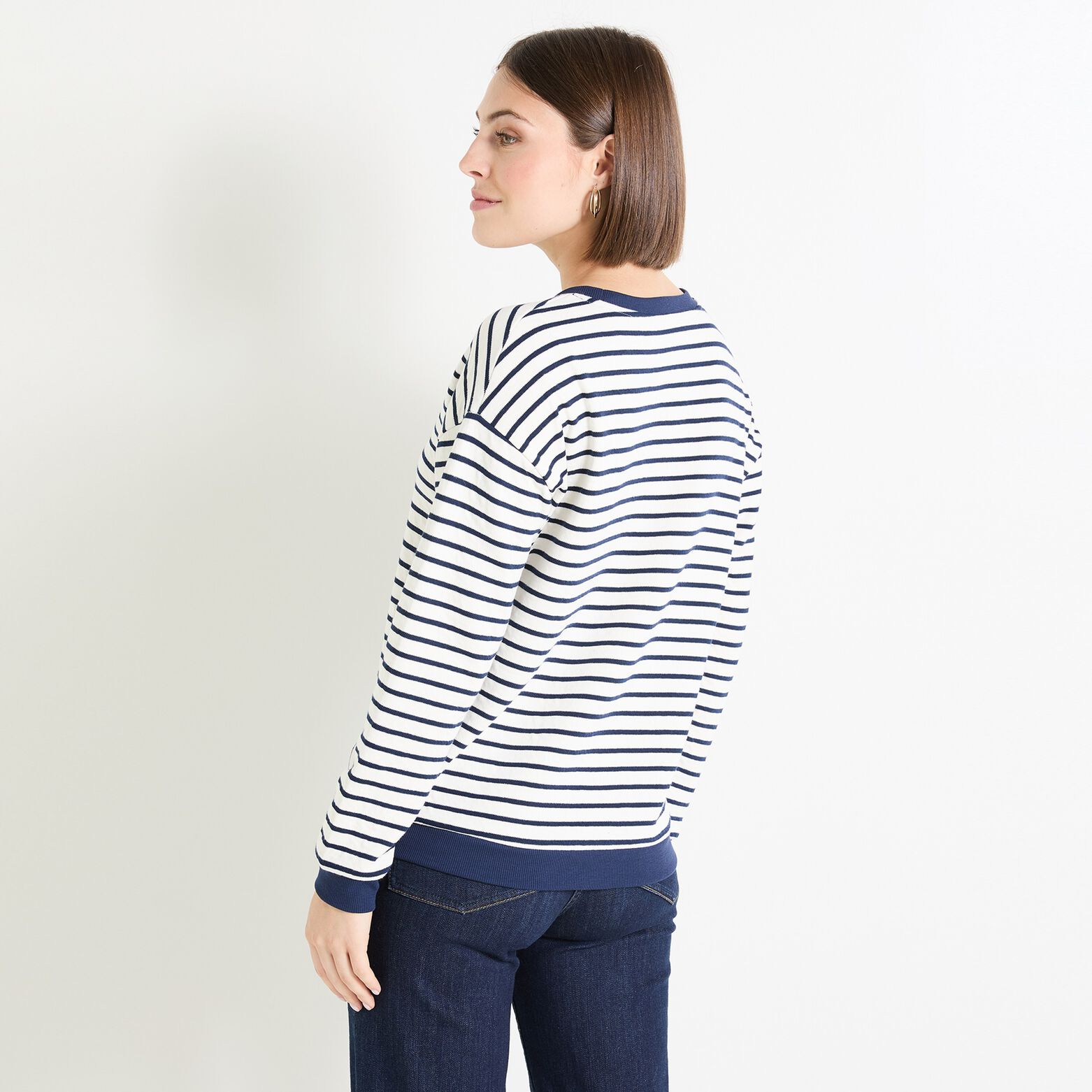 Sweat rayé femme