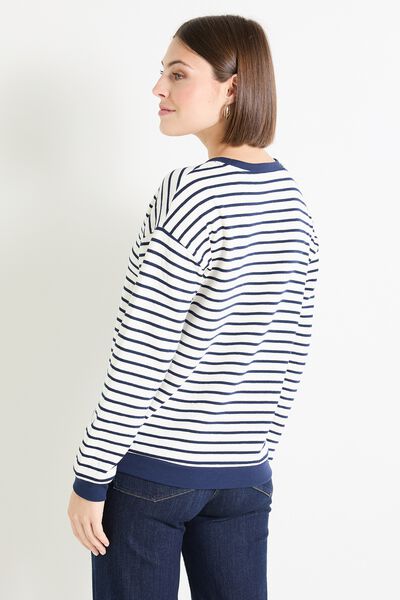 Sweat rayé femme