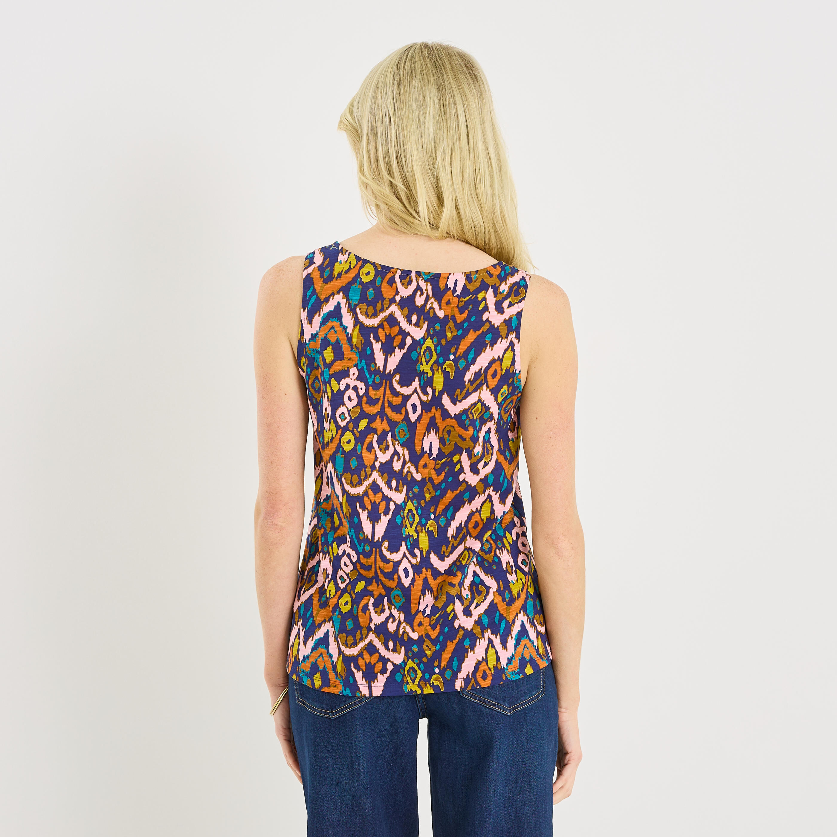 D&eacute;bardeur imprim&eacute; col V femme