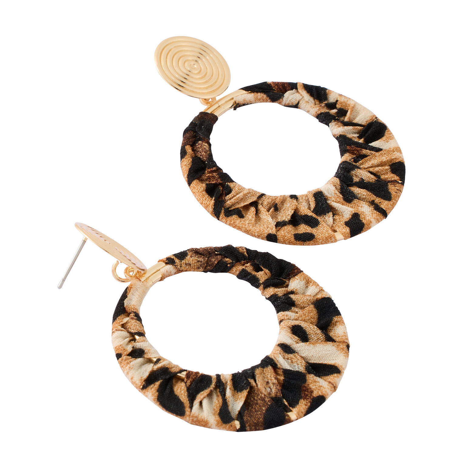Boucles d'oreilles à imprimé léopard