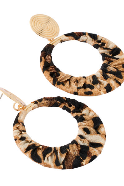 Boucles d'oreilles à imprimé léopard