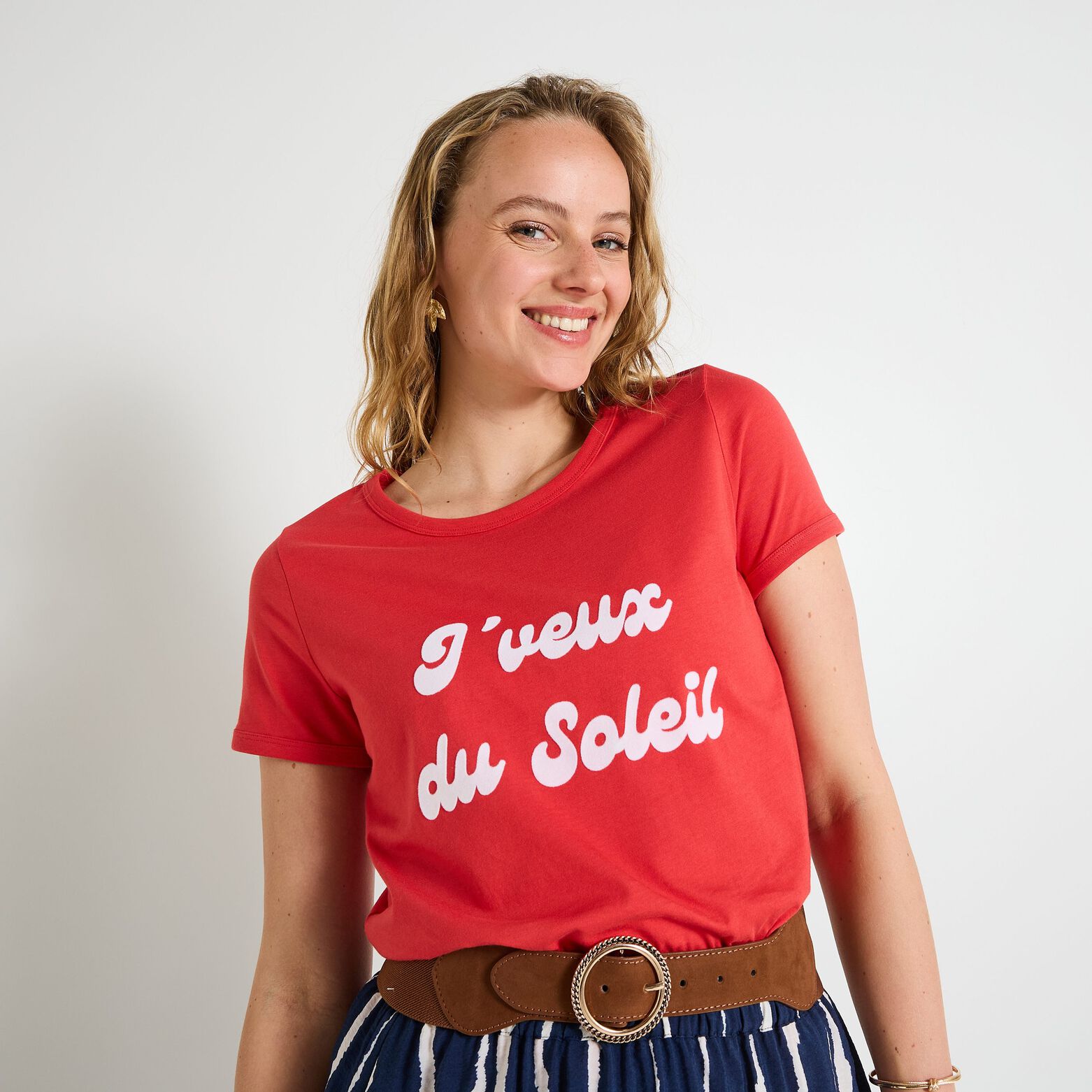 T-shirt col rond femme