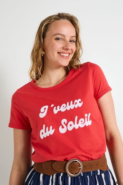 T-shirt col rond femme