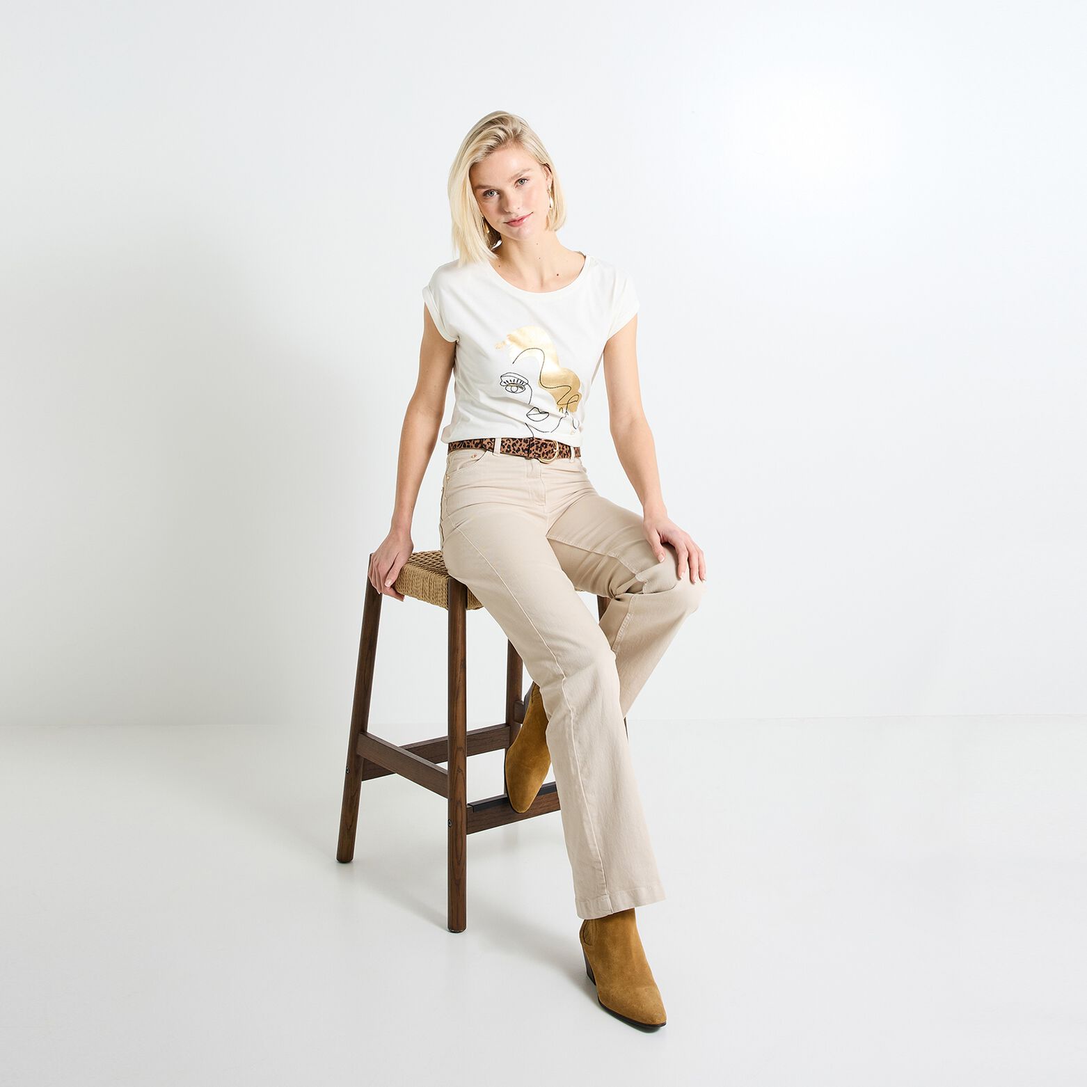 T-shirt col rond femme