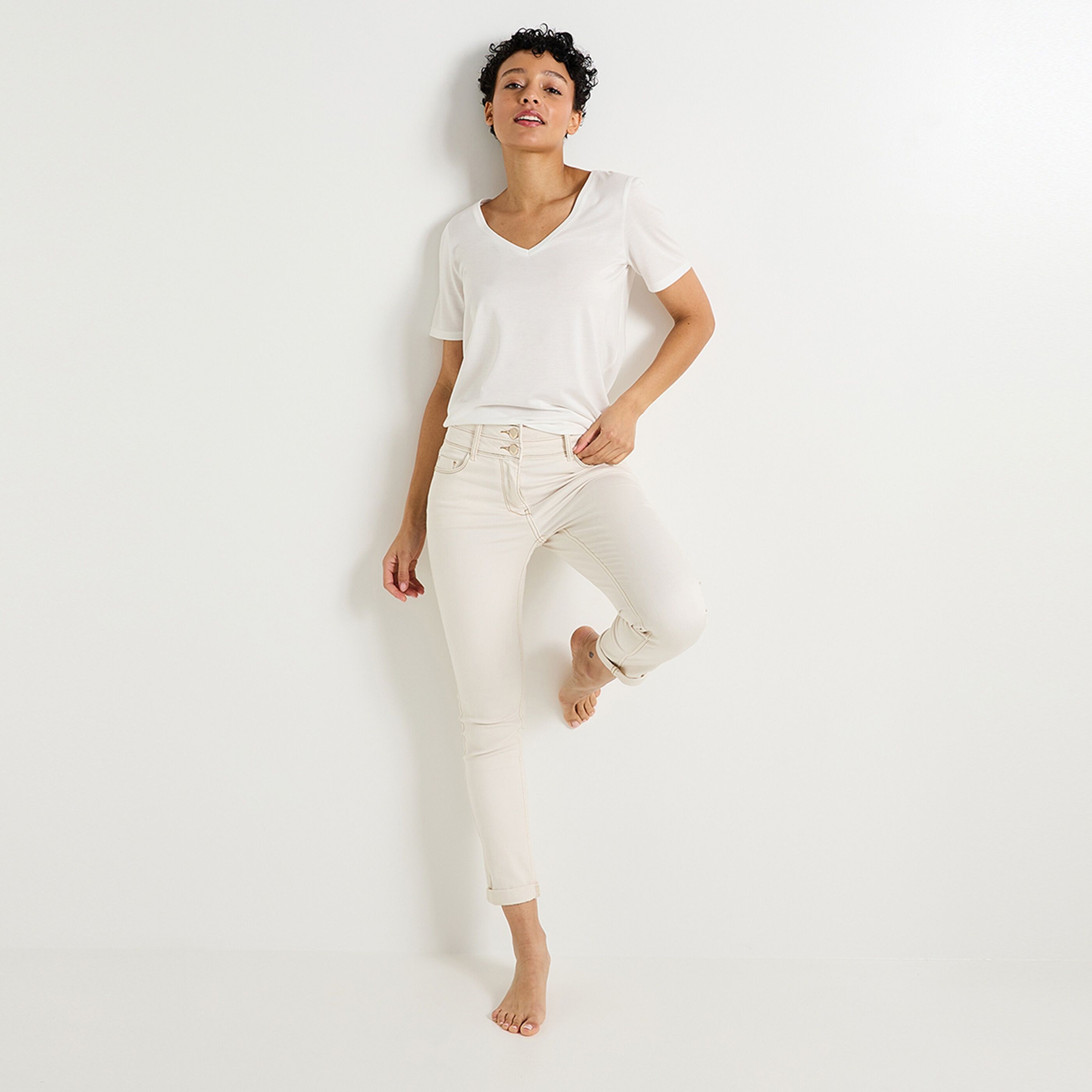 Jean raccourci HANOI R02 femme