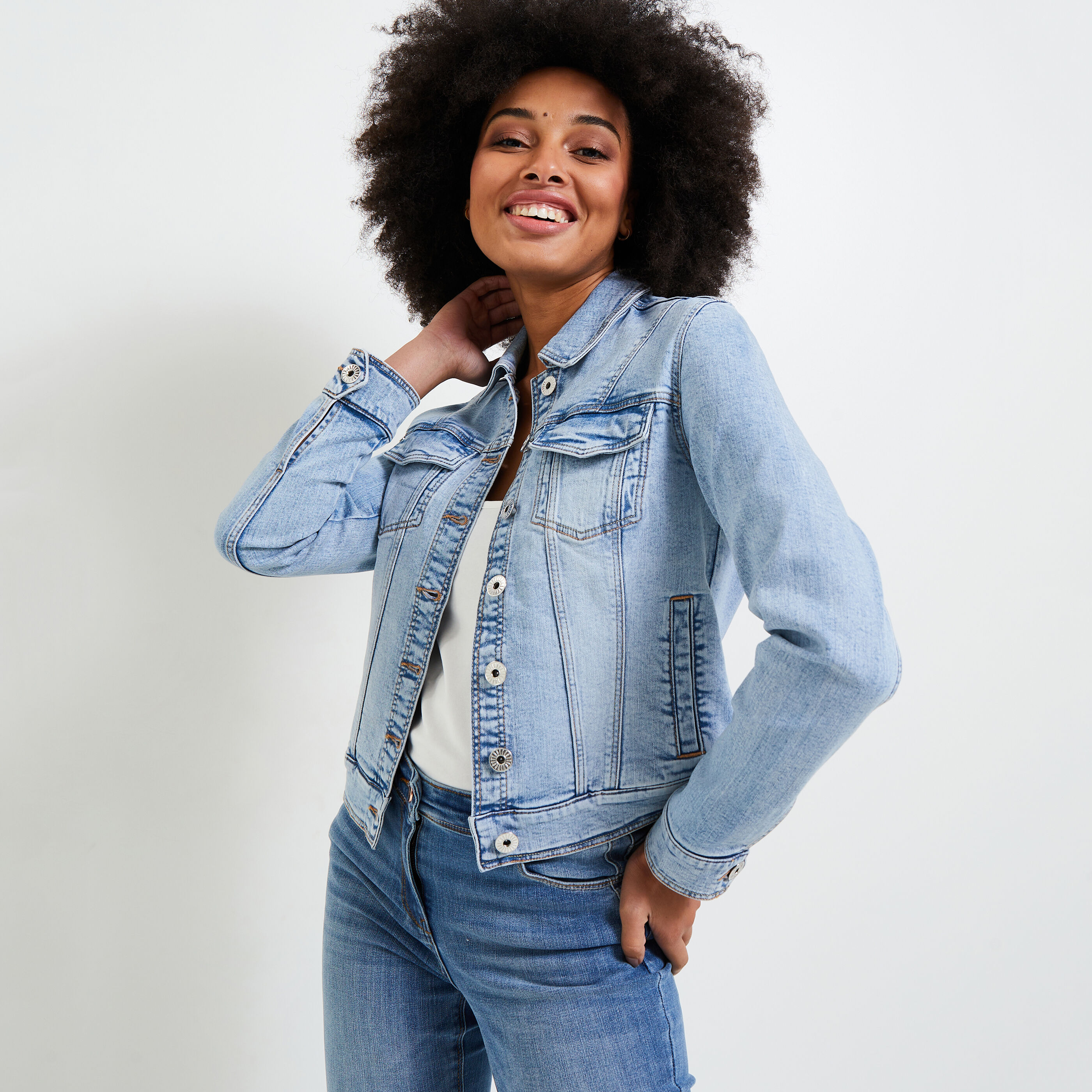 Veste en jean femme grain de malice 2025