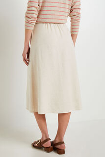 Jupe longue mélange lin femme