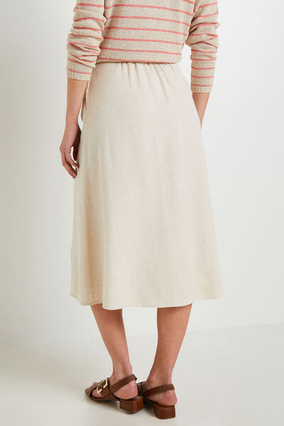 Jupe longue mélange lin femme