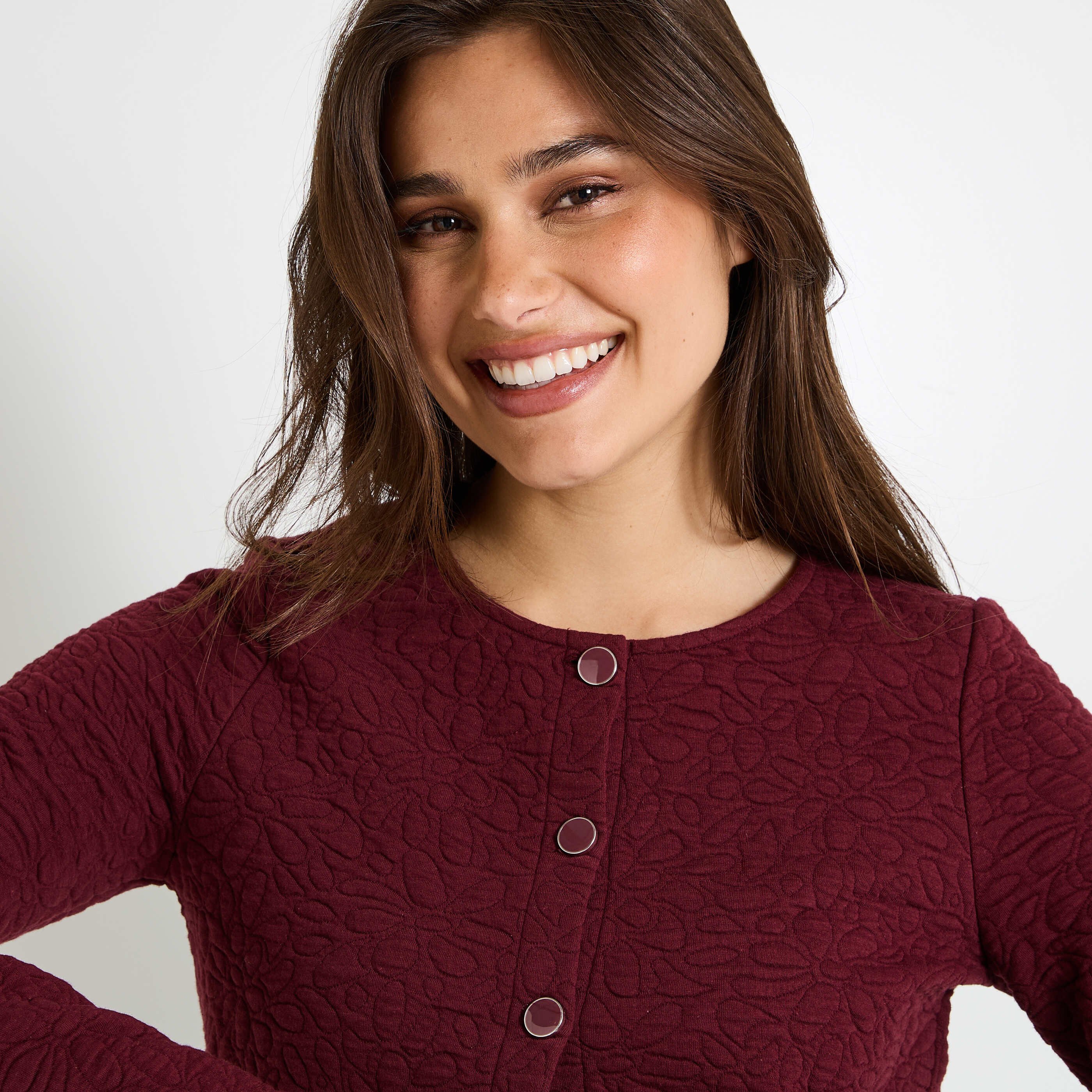 Veste matelass&eacute;e en maille femme