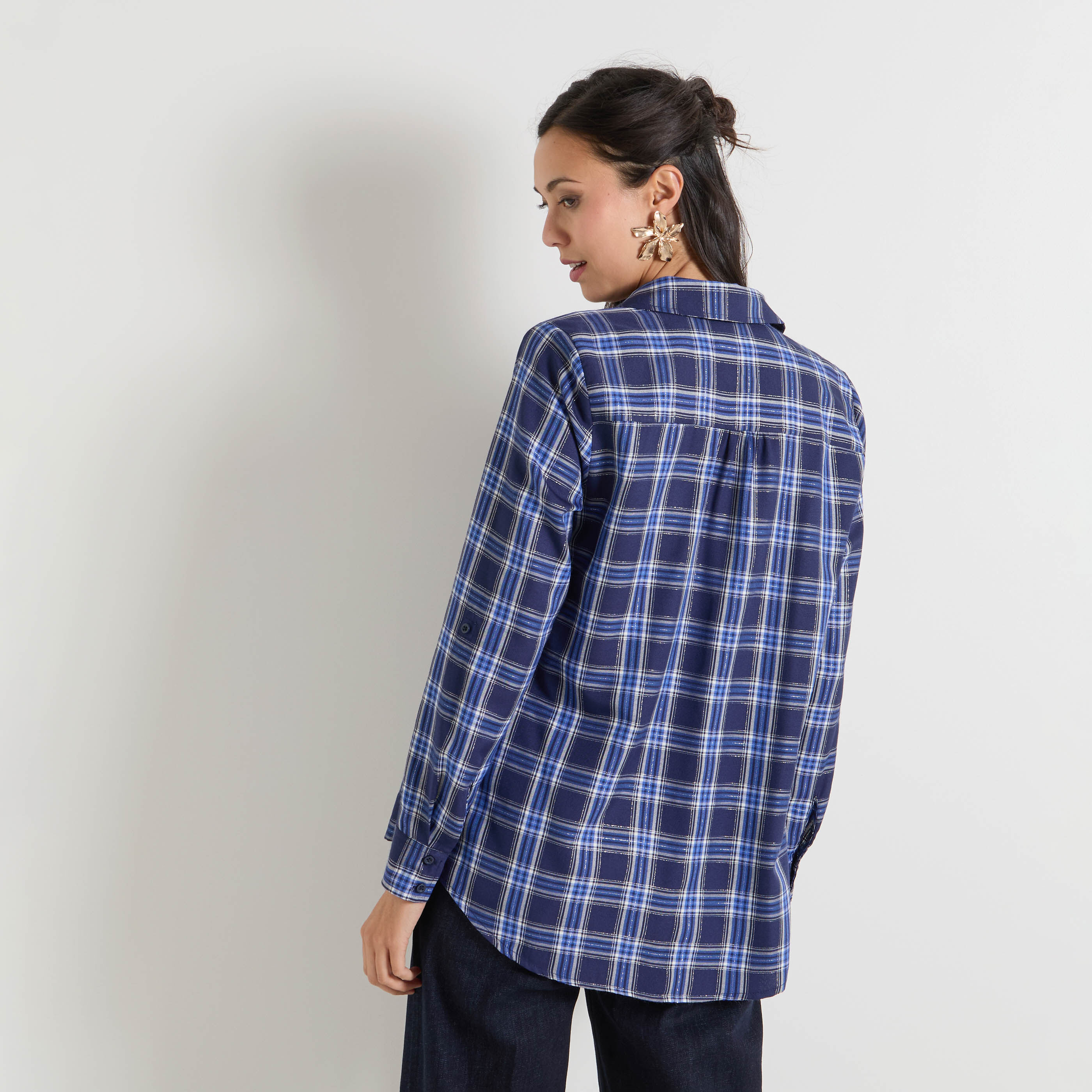 Blouse à carreaux femme online