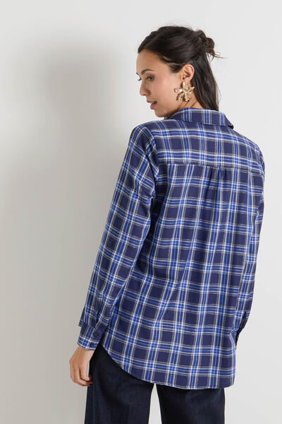 Blouse à carreaux femme