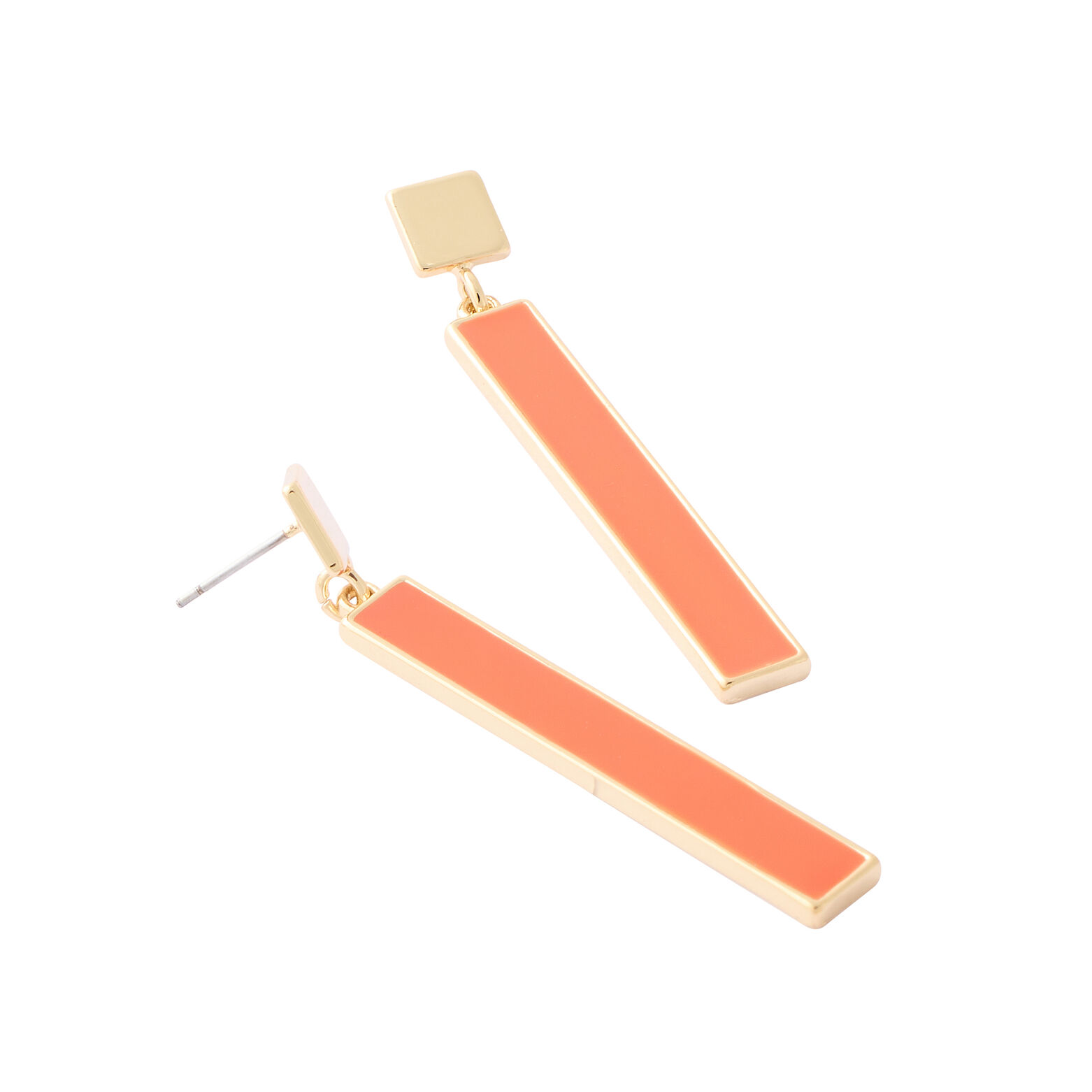 Boucles d'oreilles à tige orange