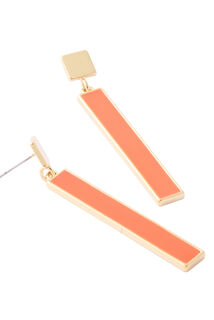 Boucles d'oreilles à tige orange