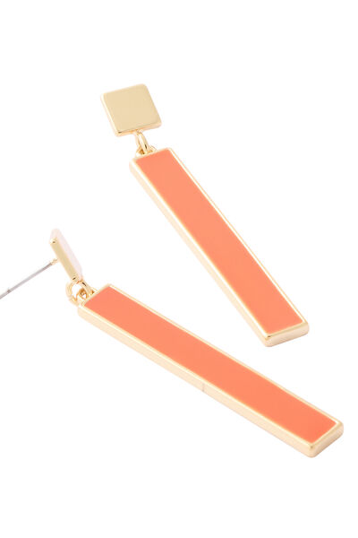 Boucles d'oreilles à tige orange
