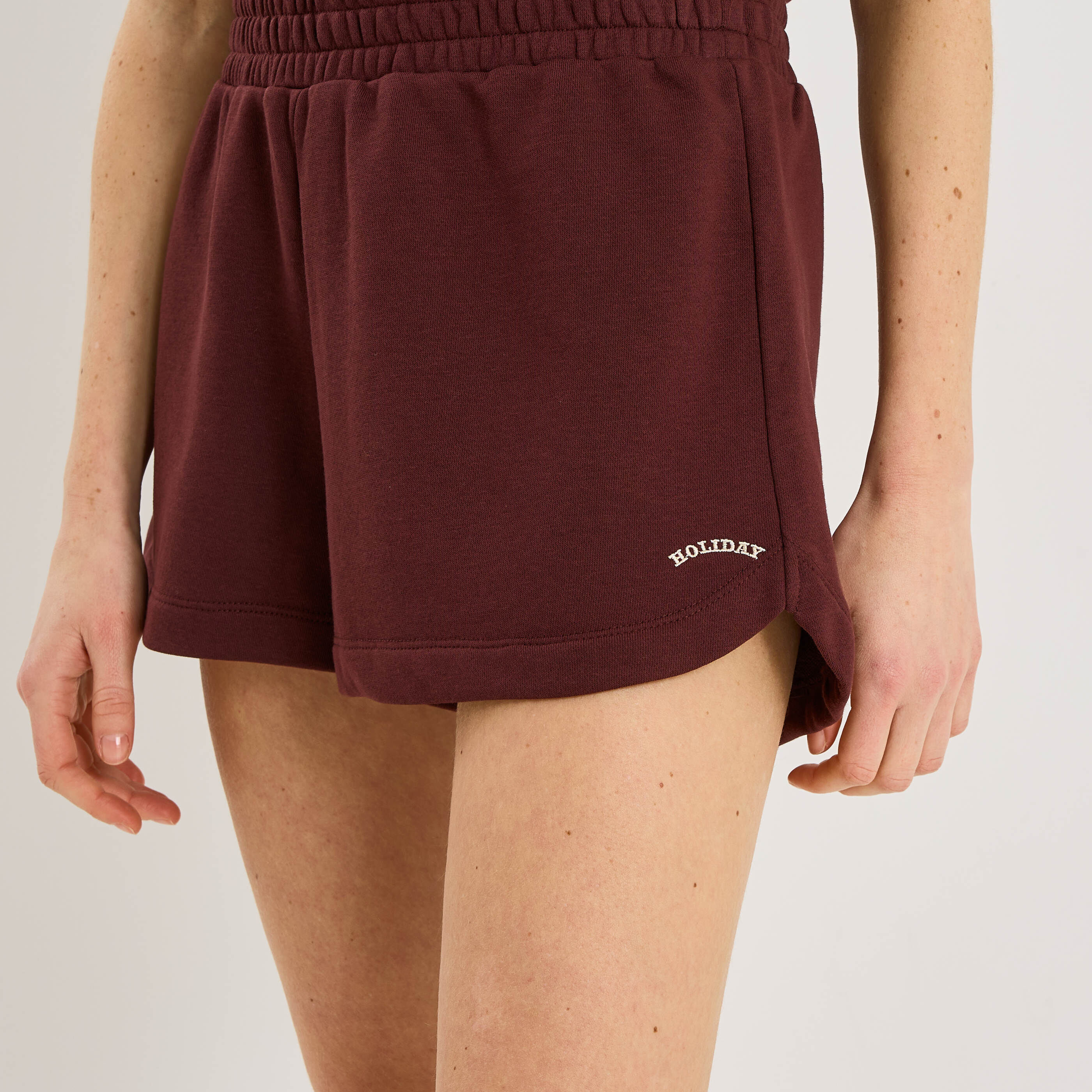 Short de pyjama avec broderie femme