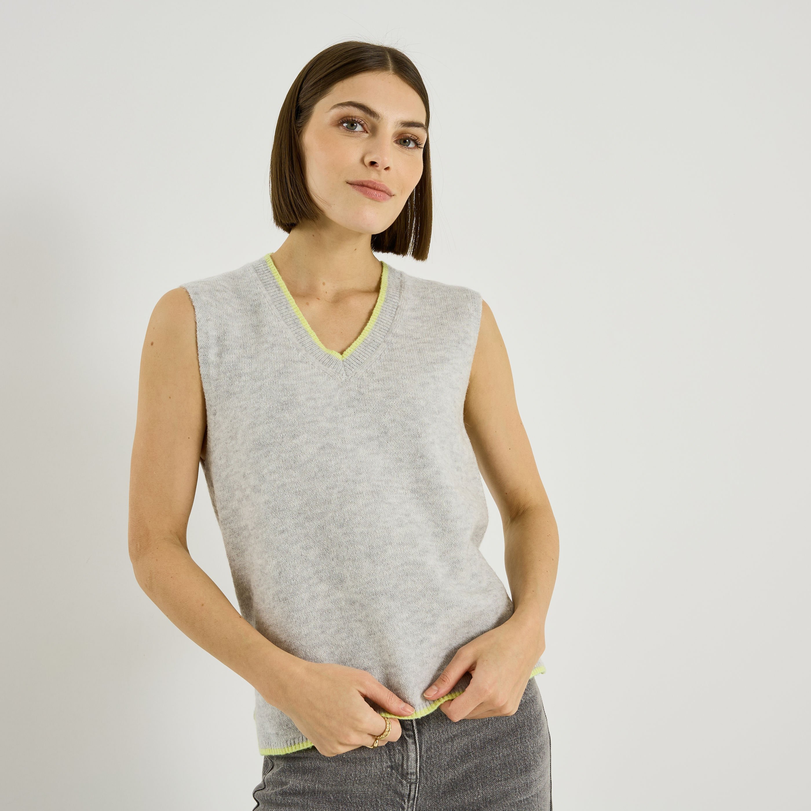 Pull sans manches femme