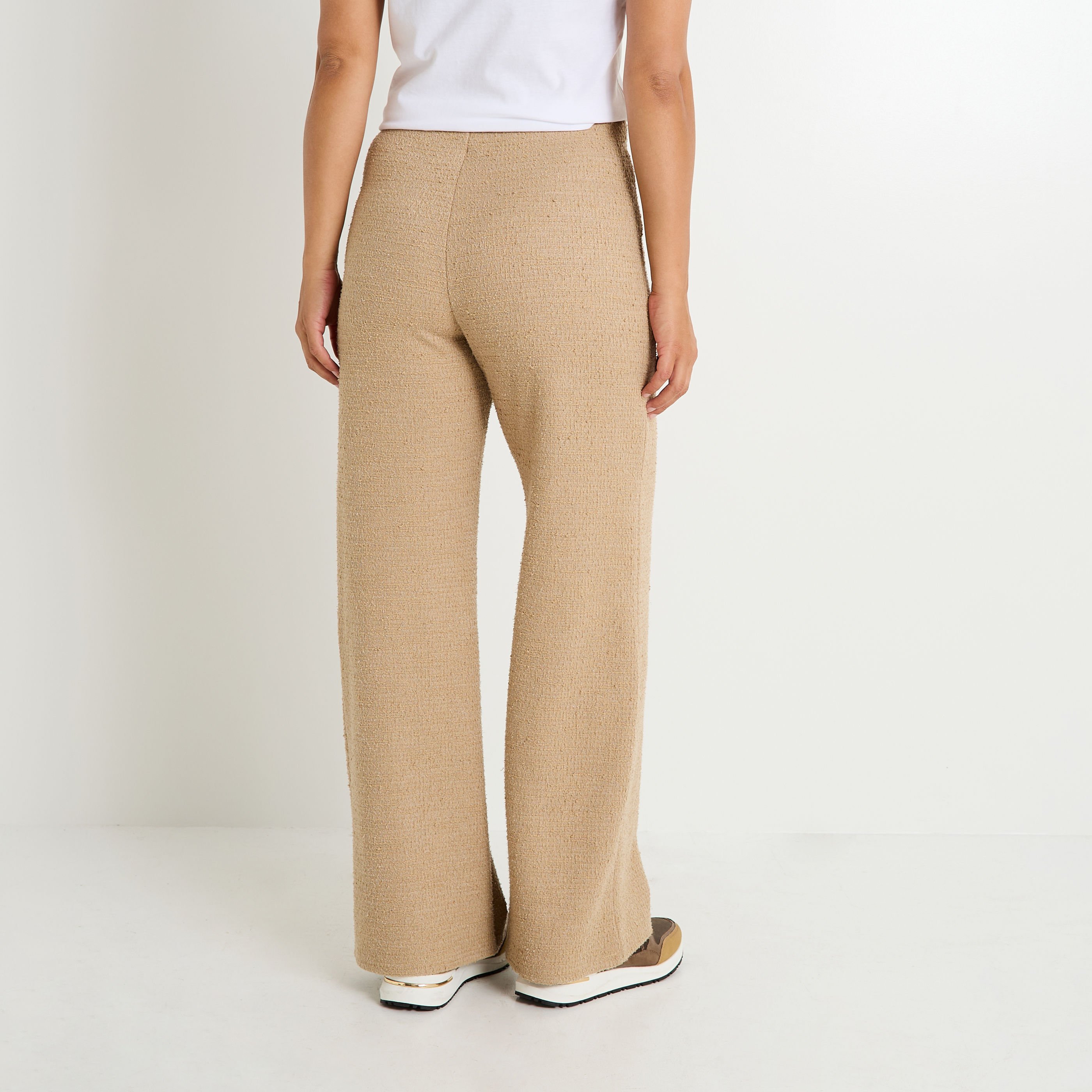Pantalon large en maille femme