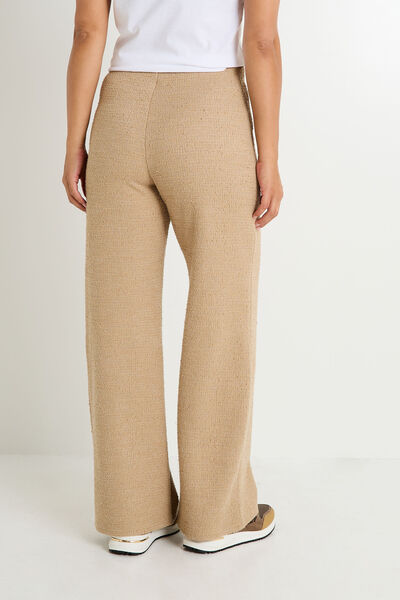 Pantalon large en maille femme