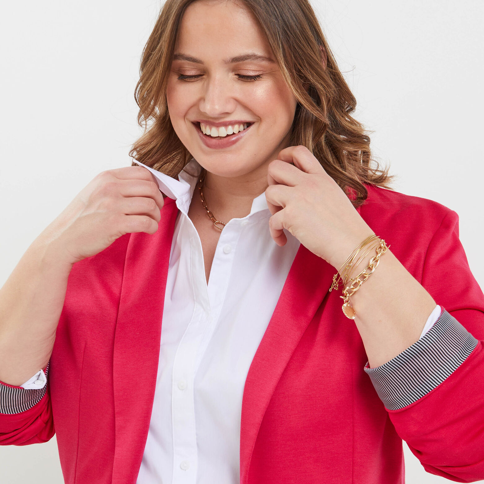 Veste tailleur en maille femme
