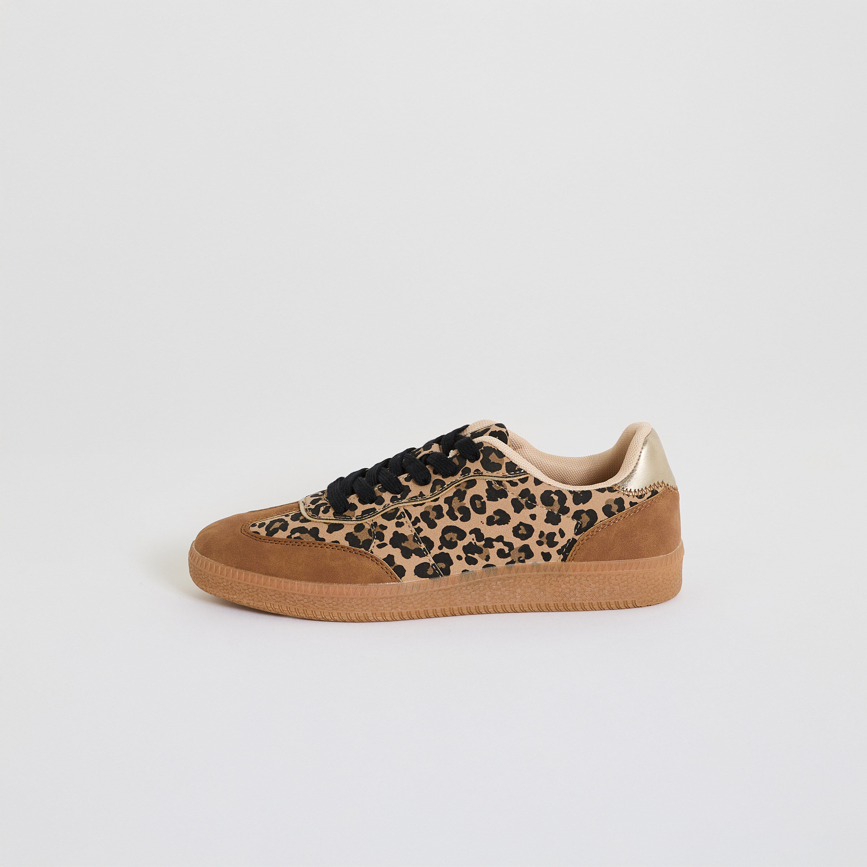 Baskets imprim&eacute; l&eacute;opard femme