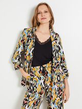 Veste fluide imprimée femme