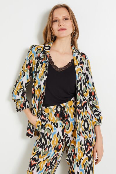 Veste fluide imprimée femme